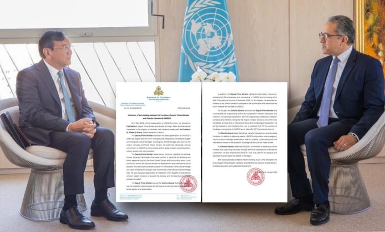 وزير خارجيه كمبوديا يدعو إلى عمل اليونسكو بشأن التهديدات التي تهدد مواقع التراث