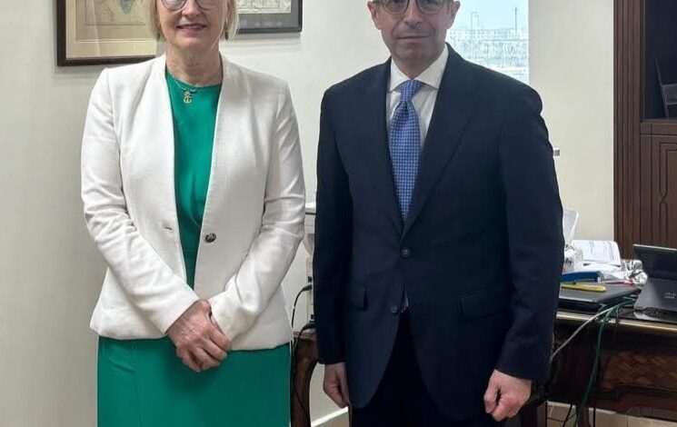 مساعد وزير الخارجية للشؤون متعددة الأطراف والأمن الدولي يستقبل مساعدة سكرتير عام الأمم المتحدة لبناء ودعم السلام