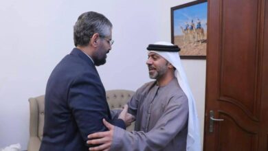 عبدالمطلب ثابت وحمد عبيد الزعابي يبحثان بالقاهرة آفاق التعاون المشترك بين ليبيا والإمارات