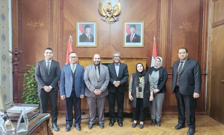 وفد من مركز “إيجيبشن إنتربرايز للدراسات” يزور سفارة إندونيسيا بالقاهرة لبحث سبل التعاون