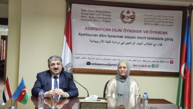 جمعية الصداقة المصرية الاذربيجانية تنظم لقاء مع الطلاب الراغبيين فى دراسة اللغة الأذربيجانية فى مقرها بالمقطم