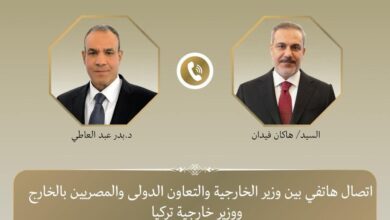 وزير الخارجية يبحث هاتفياً مع نظيره التركي جهود خفض التصعيد الإقليمي