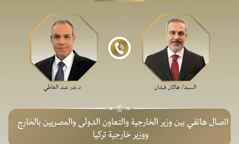 وزير الخارجية يبحث هاتفياً مع نظيره التركي جهود خفض التصعيد الإقليمي وزير الخارجية يبحث هاتفياً مع نظيره التركي جهود خفض التصعيد الإقليمي
