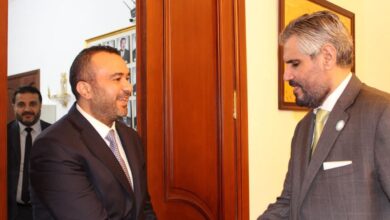 الغوج وثابت يبحثان بالقاهرة سبل تعزيز التعاون بين المؤسسات الليبية 